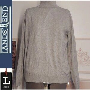 Lands' End large turtleneck sweater,  gray